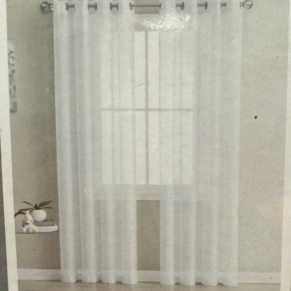 Caroline beige 2 panels linen textured with 8 grommets each